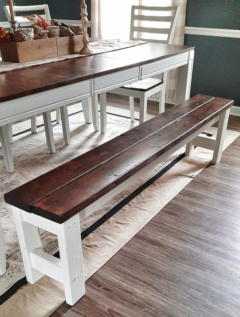 Diy Farmhouse Bench For Dining Table, Diy Dining Room Table Bench