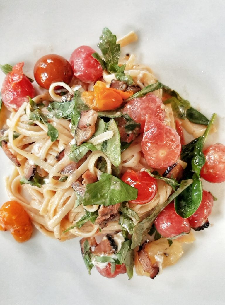 Linguine Bagna Cauda with Tomatoes and Goat Cheese – THE PERFECTLY ...